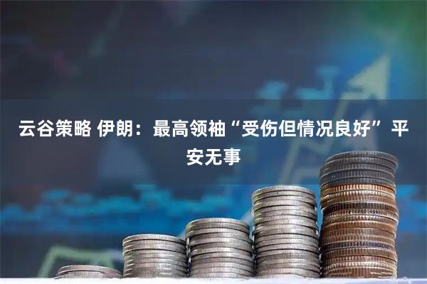 云谷策略 伊朗：最高领袖“受伤但情况良好” 平安无事